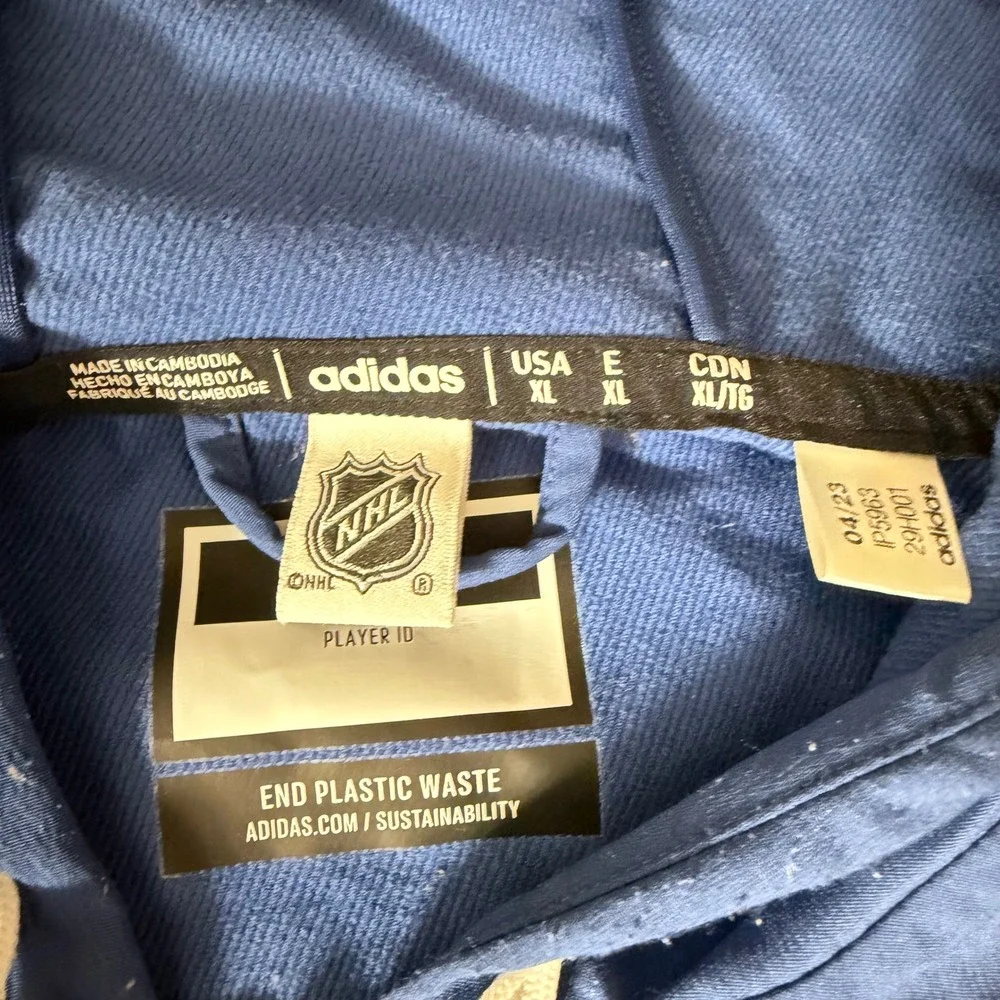 Adidas Tampa Bay Lightning NHL Full Zip Hooded Jacket Blue White‎ Mens XL IP5963
